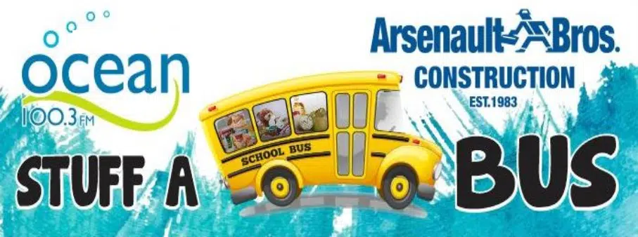 stuff a bus. stratford. back to school. pei. food drive